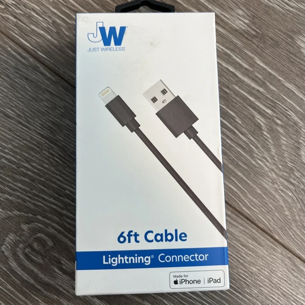 New JW Just Wireless 6ft USB Connector Cables In Black‎